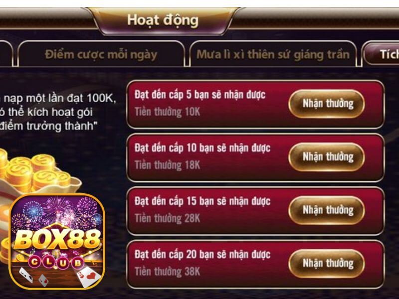 Ưu Đãi Cho Tân Thủ Khi Nạp Tiền Lần Đầu Mỗi Ngày Tại Box88 Club