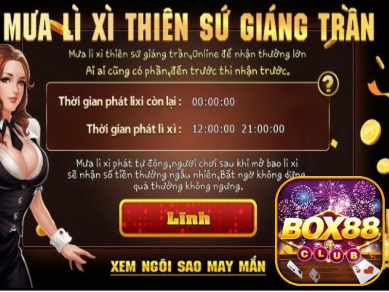 Sự Kiện Mưa Lì Xì Thiên Sứ Giáng Trần Cực Hot Tại Box88