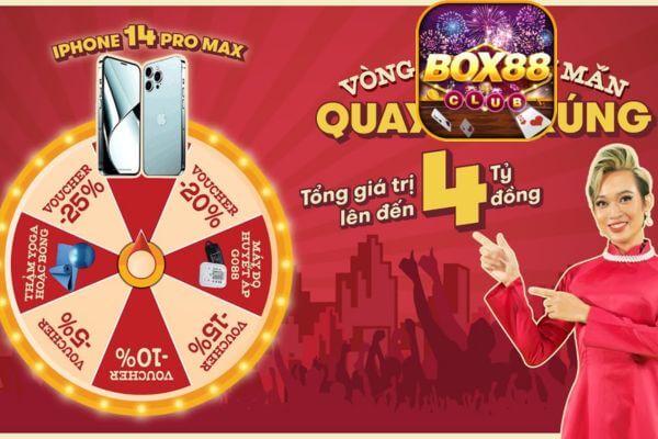 sự kiện ưu đãi vòng quay may mắn Box88